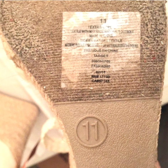 NWT~MOSSIMO Beige Strappy Wedge Espadrilles Women's Casual Summer Heels~11 - Picture 5 of 6